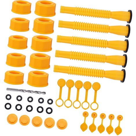 Buses de rechange compatibles avec les bidons d'essence, bouchon de fermeture multifonctionnel, kit de 5 bidons de carburant, accessoires pour réservoirs de gaz destinés aux machines industrielles