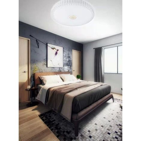 TRADE SHOP - Plafoniera A Soffitto 60 W Design Cristalli Luce Fredda Naturale Ip20 Fst-50a67112 - -Bianco Naturale - (1/3)