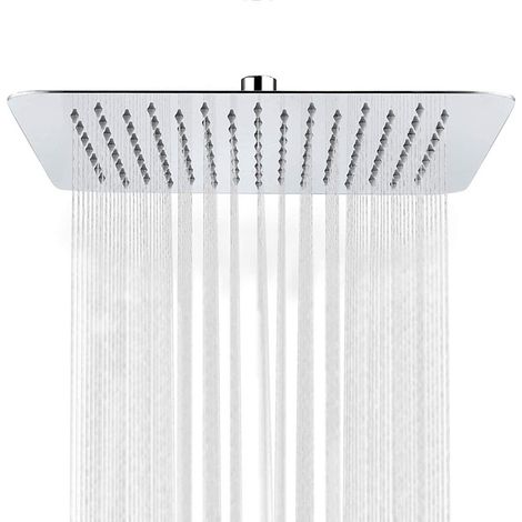 Preisgünstiger Antikalk-Duschkopf, bestehend aus einem 30 cm (12 Zoll) großen quadratischen Teil. – AquaForge