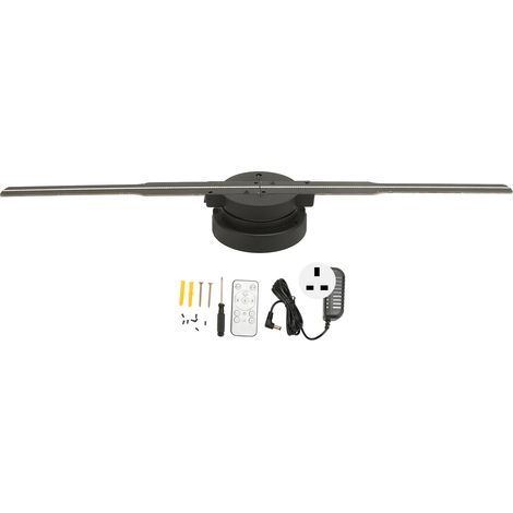Ventilateur projecteur holographique 3D 244 LED, résolution 1024x640, écran publicitaire holographique WiFi, compatible application mobile PC, 100-240V prise UK. (1/5)
