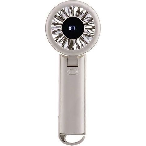 Online Store - Ventilateur de poche rafraîchissant, petit ventilateur de bureau, ventilateur portable, silencieux, 100 vitesses réglables, texture plastique, idéal pour les enfants, couleur blanc cass (1/5)