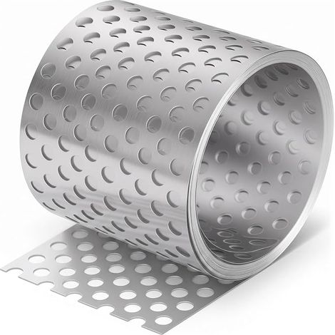 Aluminium Eaves Grid 23 ft x 80mm Perforated Sheet Metal Air Vent Mosquito Net to Prevent Birds Leaves and Insects from Entering Roof (1/5)