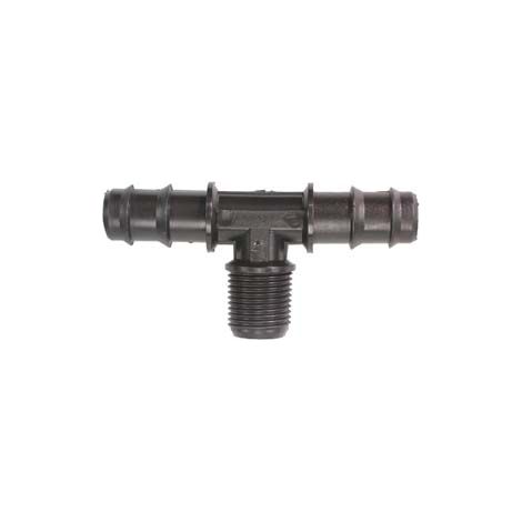 RACCORDO PORTAGOMMA T FILETTATO MASCHIO- - ø mm.16x16xM 1/2 - 20 pezzi