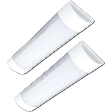 Lot de 2 Réglette LED 30cm 9W 900 Lumens CCT Aluminium Intérieur (1/5)