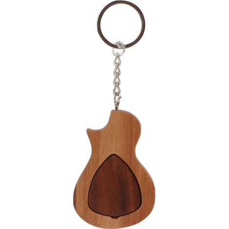 Ensemble de médiators en bois, étui à médiators, boîte de rangement, porte-clés, coffret cadeau pour instrument de musique fait main (1/5)
