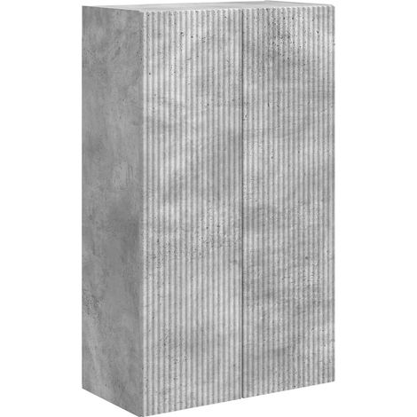 Mueble TV de pared rectangular práctico 59,5 x 31 x 100 cm de madera contrachapada gris hormigón 020055042 (1/5)