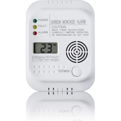 Carbon Monoxide Detector, Battery Powered, Gas Detector with Display and Temperature Indicator (1/4)