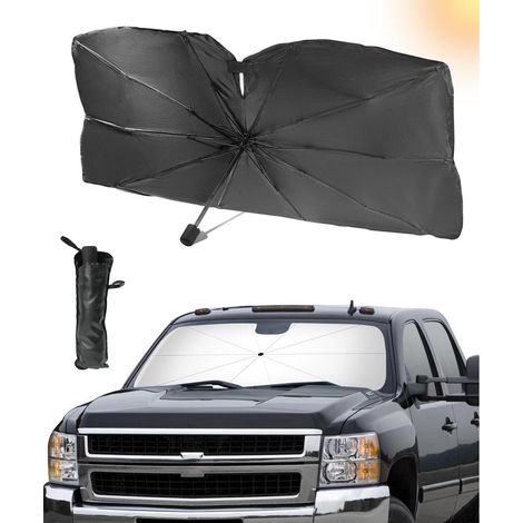 Pare-soleil parapluie pour pare-brise de voiture, protection solaire pliable, bloque les UV (1/5)