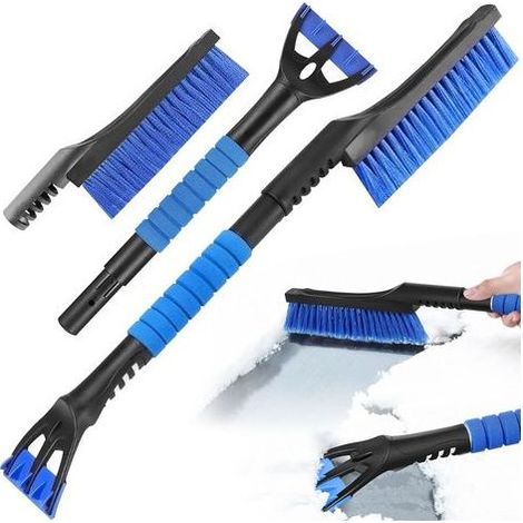 Grattoir Pare Brise Voiture, 2 en 1 Grattoir à Neige, Balai Neige Voiture, Balais à Neige pour Auto, Brosse Neige Voiture, Balai à Neige pour Camion Automobile SUV Pare-Brise. (1/5)