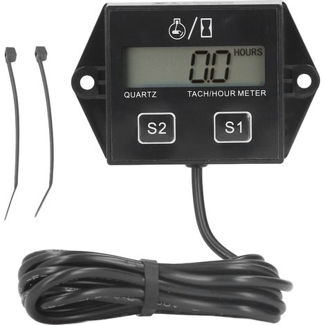 Compteur-horloge à affichage LCD pour moteur à essence 2 temps ou 4 temps, compteur d'heures universel pour camionnettes (1/5)