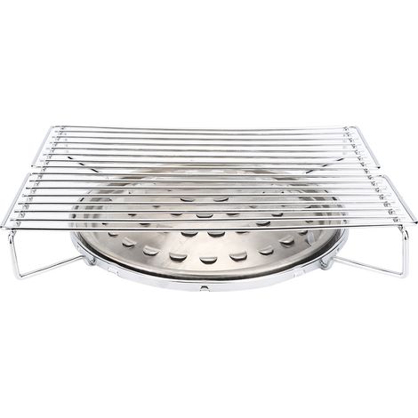 Ensemble de brochettes, grilles et plaques de cuisson en acier inoxydable pour barbecue et camping en extérieur. (1/5)