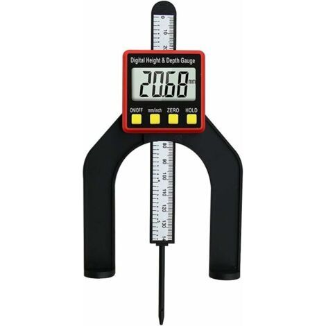 Jauge De Profondeur Numérique Jauge De Mesure De La Hauteur De Mesure Du Bois Appareil 2 En 1 Hauteur Outil De Mesure Pour Le Réglage Remises Grooves (1/3)