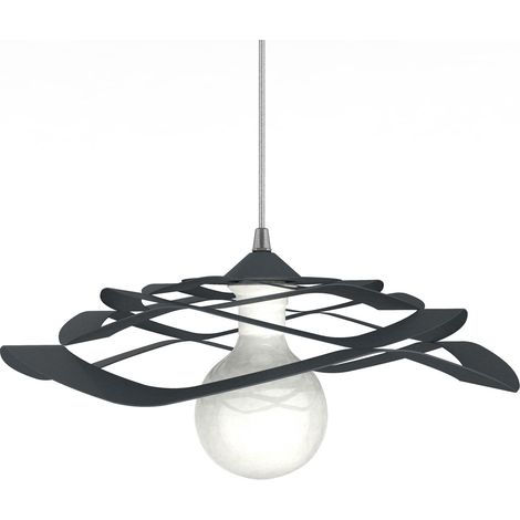 LUMICOM  KAMI Plafoniera, 1X E27, max 42W, metallo, antracite, D.40cm