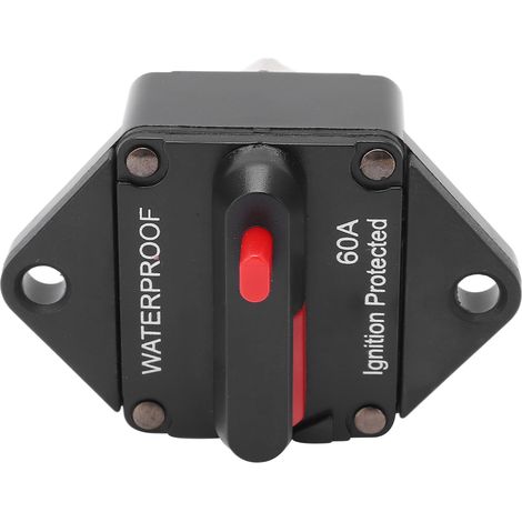 Disjoncteur 32 V CC avec réarmement manuel, étanche, pour voiture, bateau, camion, bus, camping-car, quad, 60 A (1/5)