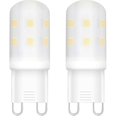 G9 LED-Lampen, 2W G9 Bipolar-Sockel-LED-Lampen, entspricht 20W Halogenlampen (Warmweiß, 2er-Pack)