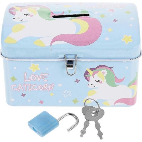 Tirelire licorne en forme de cochon avec serrure et clé pour enfants (modèle aléatoire) (1/5)
