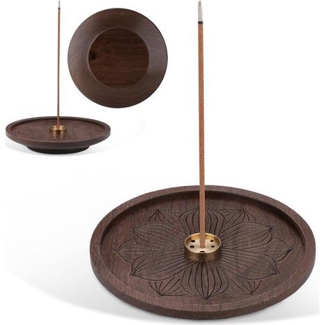 Lotus-Räucherstäbchenhalter aus Holz – 9 Löcher – Meditations- und Yoga-Dekoration – Teestuben für Zuhause (1/5)