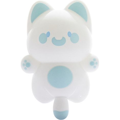 Veilleuse chat, bleue, en silicone, 3 niveaux de luminosité, lampe de chevet pour chambre d'enfant (1/3)
