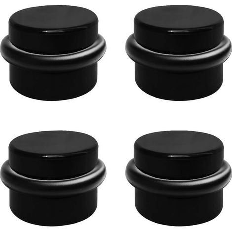 Bodentürstopper, 4 selbstklebende Türstopper, schwarze Bodentürstopper, Türstopper (1/4)