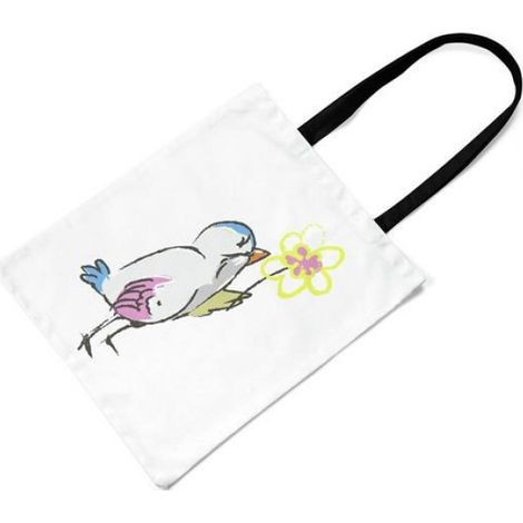 Sac shopping tote bag en coton Bonamaison 48x55 cm - anse longue, réutilisable, lavable (1/3)