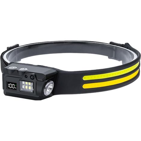 Lampe Frontale Torche 300 Lumen Magnétique Capteur de Mouvement Étanche Ajustable Lampe Frontale LED Lumineuse Pour La Course Et Le Travail