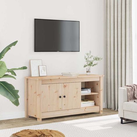 vidaXL Mueble de TV de madera maciza de pino 103x36,5x52 cm (1/5)