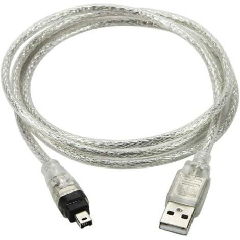 Câble USB vers FireWire IEEE 1394 4 broches iLink mâle - 100 cm - Compatible uniquement avec Sony DCR-TRV75E DV (1/4)