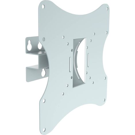 Support Mural TV, Universel pivotant et inclinable pour téléviseurs Plats et incurvés de 10 à 37 Pouces et moniteurs jusqu'à 30 kg, Max. VESA 200x200 mm, Blanc (1/5)