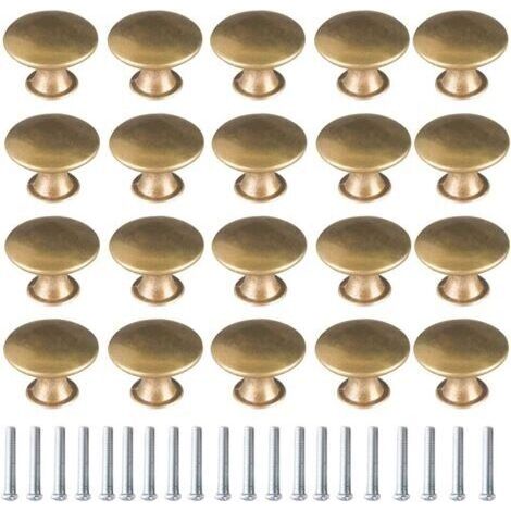 20 pezzi di pomelli vintage in ottone per porte, maniglie in ottone, pomelli per mobili, pomelli per cassetti, maniglie vintage per mobili per cassetti, armadi e pensili da cucina (1/4)