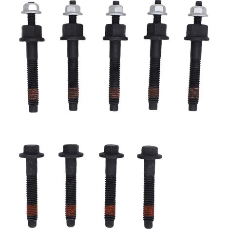 Kit de boulons de collecteur d'échappement 6505316AA, ensemble de quincaillerie d'écrous de goujon en acier au carbone de remplacement pour 300 Aspen 5,7l côté conducteur gauche 9 pièces (1/5)