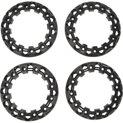 Quatre enjoliveurs universels pour roues/jantes/protections de pneus pour quads et karts de 6 pouces (diamètre extérieur : environ 170 mm/6,7 pouces, diamètre intérieur : environ 110 mm/4,3 pouces). (1/5)