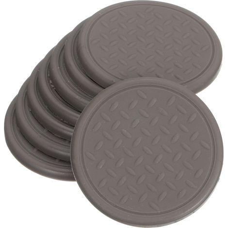 Set of 8 anti-slip furniture pads, 4 cm, round anti-slip rubber, furniture coasters, anti-slip floor protectors for bed, sofa, table (brown)