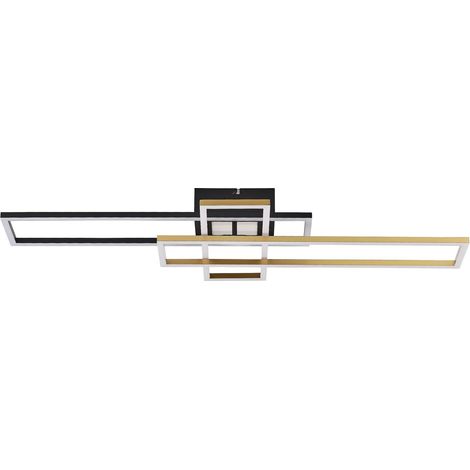 Plafoniera geometrica moderna nero oro LED 55W Zuma Line (1/2)