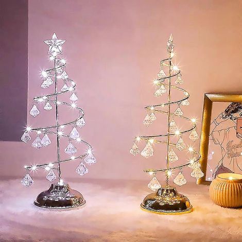 Veilleuse LED Mini Lampe de Table en Fil de Cuivre Guirlande Lumineuse Féérique pour la Chambre à Domicile, Cadeaux et Décorations de Noël (1/5)