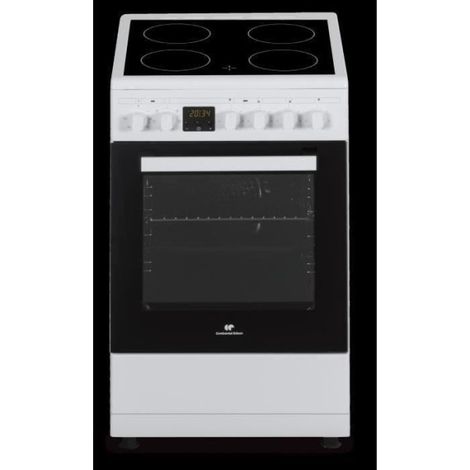 Cuisiniere vitrocéramique CONTINENTAL EDISON CECV50FCW - 4 feux - L49.5 x H82.7 xP58 cm - Blanc (1/5)