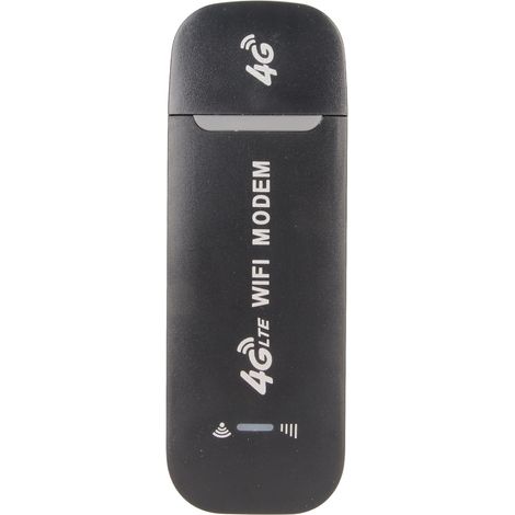 Tragbarer 4G-WLAN-Router (150 Mbit/s), SIM-Kartensteckplatz, unterstützt bis zu 10 Geräte, USB-Anschluss (Plug & Play), 4G-LTE-USB-Modem für Büro, Reisen und Zuhause, Schwarz