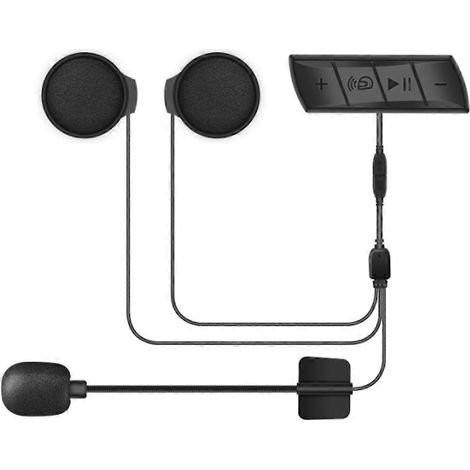 Écouteurs stéréo sans fil Bluetooth 5.0 avec micro et réduction de bruit pour casque de moto H (1/5)