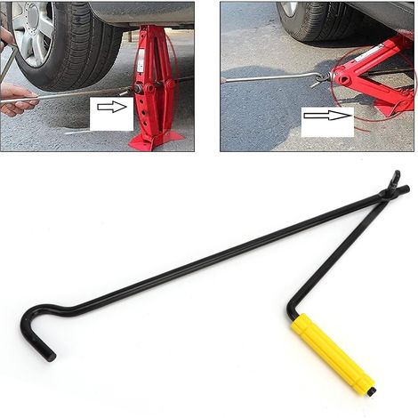 clé à molette pour cric à ciseaux, clé rapide pour cric en acier et métal automobile (1/5)