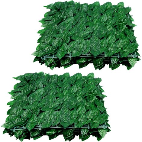 SWANEW Siepe artificiale in foil, schermo artificiale per la privacy e decorazione murale per interni all'aperto (100x300cm, Vaniglia) (1/5)