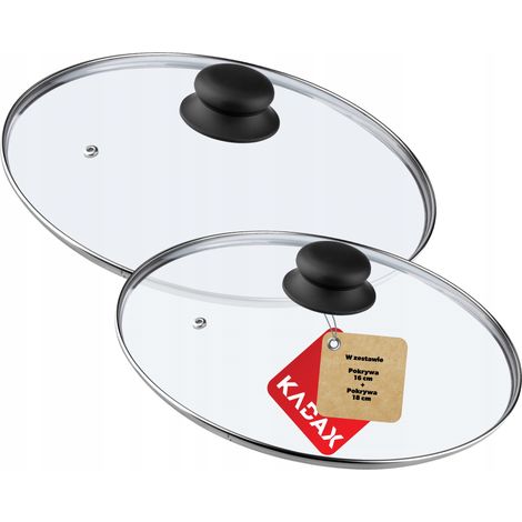 KADAX Tapa de Vidrio para Olla y Sartén 28cm + 30cm (1/5)