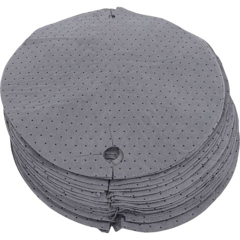 GARRYFIZH Tampons absorbants pour dessus de tambour, 25 pièces, 55cm de diamètre, couvercle à forte absorption, tapis d'huile pour fûts de 55 gallons