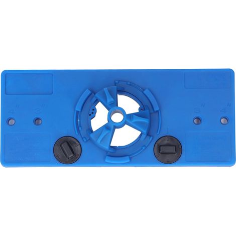 Ensemble d'outils de perçage pour porte d'armoire avec guide de positionnement de charnière dissimulée 35 mm, comprend 2 serre-joints en F pour le travail du bois (bleus). (1/5)