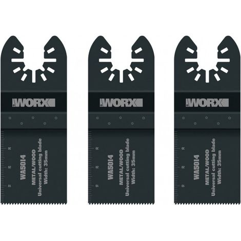 Set 3 Lame da Taglio Universale Bi-Metal per Legno Worx Wa5014.3