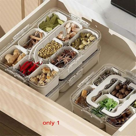 Serviertablett mit Fächern, Aufbewahrungsbox A-- (1/5)