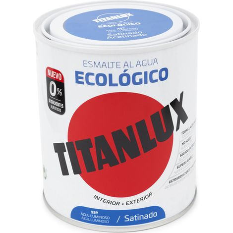 Titanlux Ecológico Esmalte al agua mulisuperficie Satinado Azul Luminoso 750 ml