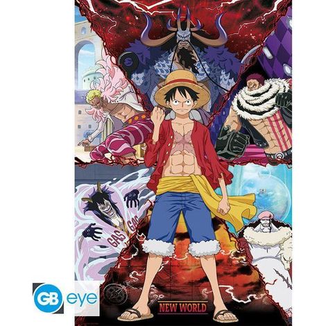 Poster - Poster Rolle Film - One Piece - Luffy gegen Neues Welt - 915x61