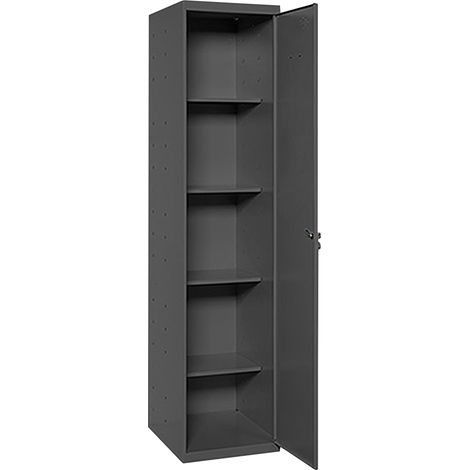 Armario metálico SIMONLOCKER de 4 estantes (180x40x40cm) ANTRACITA (1/3)