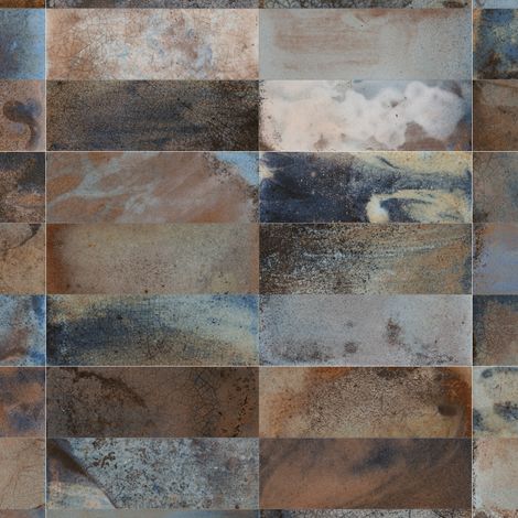 Carrelage Vintage effet Zellige Multicolore 40x20x1,03 cm Patrina - Mur intérieur (vendu par carton de 0,96 m²) - RO'MA CARRELAGE