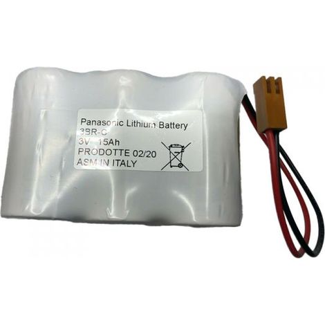Panasonic batteria 3BR-C 3V - 15Ah 15000mAh per apparecchiature Fanuc plc e cnc