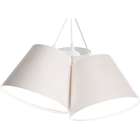 Suspension Jasmine bebe - Tissu matelassé crème clair, intérieur blanc (1/5)